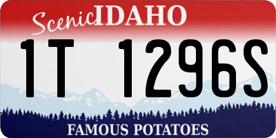 ID license plate 1T1296S