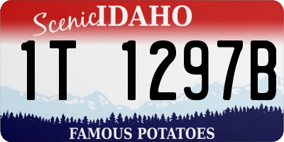 ID license plate 1T1297B