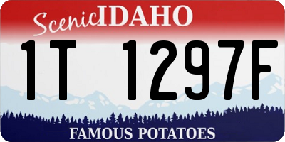 ID license plate 1T1297F
