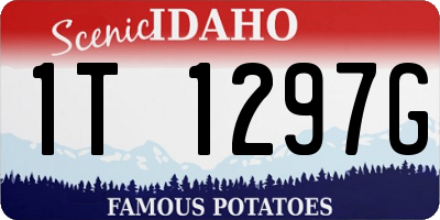 ID license plate 1T1297G