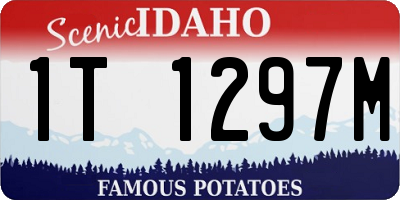 ID license plate 1T1297M