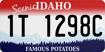 ID license plate 1T1298C