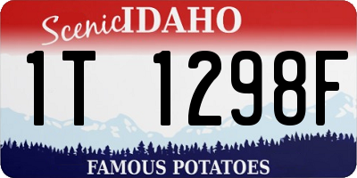 ID license plate 1T1298F