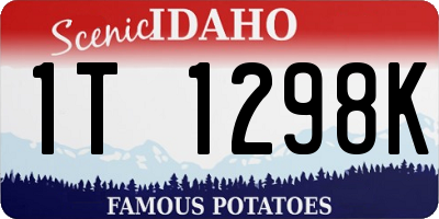 ID license plate 1T1298K