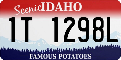 ID license plate 1T1298L