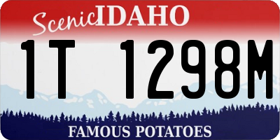 ID license plate 1T1298M
