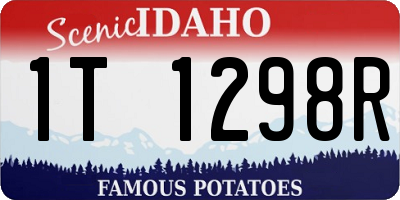 ID license plate 1T1298R
