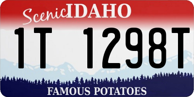 ID license plate 1T1298T