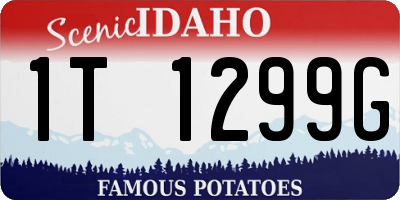 ID license plate 1T1299G
