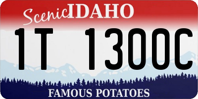 ID license plate 1T1300C