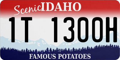 ID license plate 1T1300H