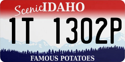 ID license plate 1T1302P