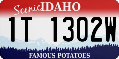ID license plate 1T1302W