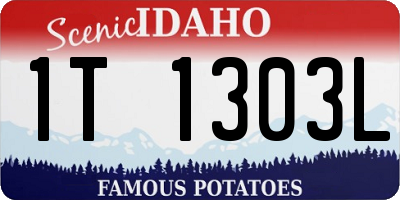 ID license plate 1T1303L