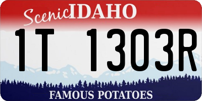 ID license plate 1T1303R