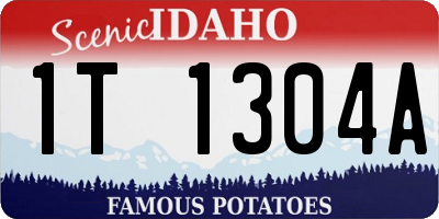ID license plate 1T1304A