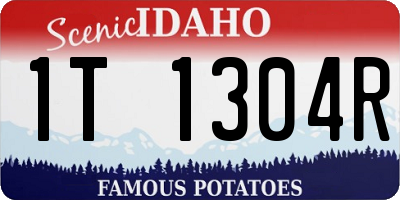 ID license plate 1T1304R