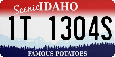 ID license plate 1T1304S
