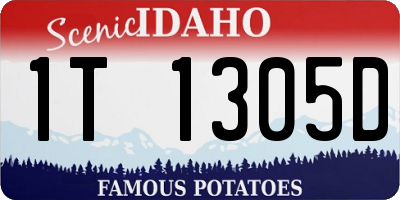 ID license plate 1T1305D