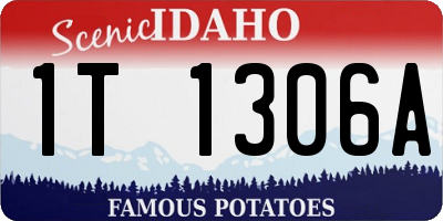 ID license plate 1T1306A