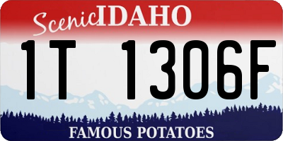 ID license plate 1T1306F