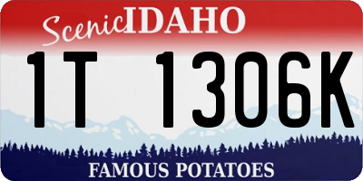 ID license plate 1T1306K