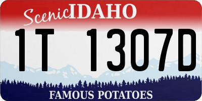 ID license plate 1T1307D