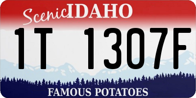 ID license plate 1T1307F