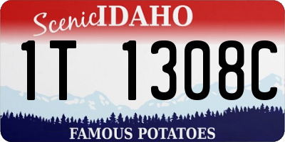 ID license plate 1T1308C