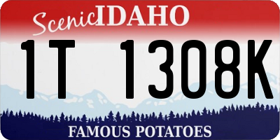 ID license plate 1T1308K