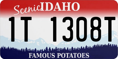 ID license plate 1T1308T