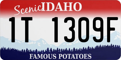 ID license plate 1T1309F