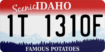 ID license plate 1T1310F