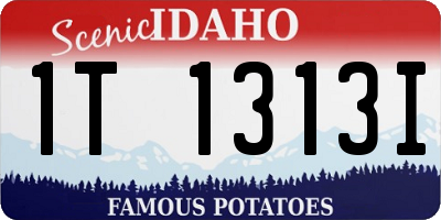 ID license plate 1T1313I