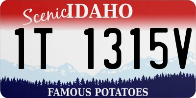 ID license plate 1T1315V