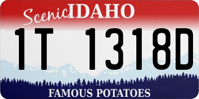 ID license plate 1T1318D