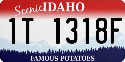 ID license plate 1T1318F