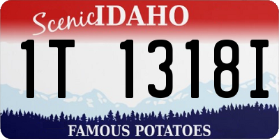ID license plate 1T1318I