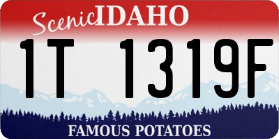 ID license plate 1T1319F