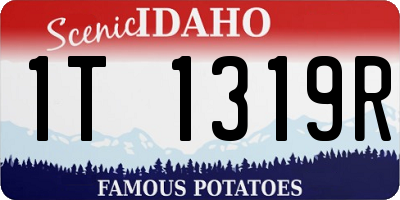 ID license plate 1T1319R