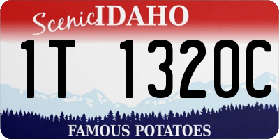 ID license plate 1T1320C