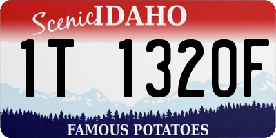 ID license plate 1T1320F