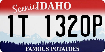 ID license plate 1T1320P