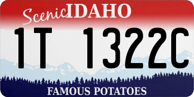ID license plate 1T1322C