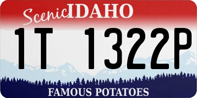 ID license plate 1T1322P