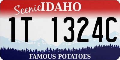 ID license plate 1T1324C