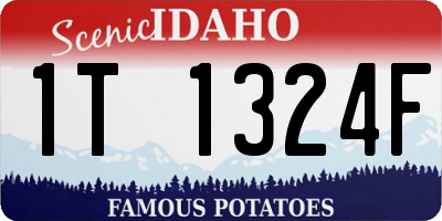 ID license plate 1T1324F