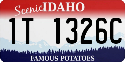 ID license plate 1T1326C
