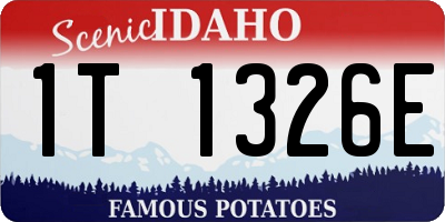 ID license plate 1T1326E