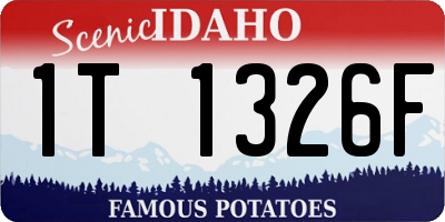 ID license plate 1T1326F